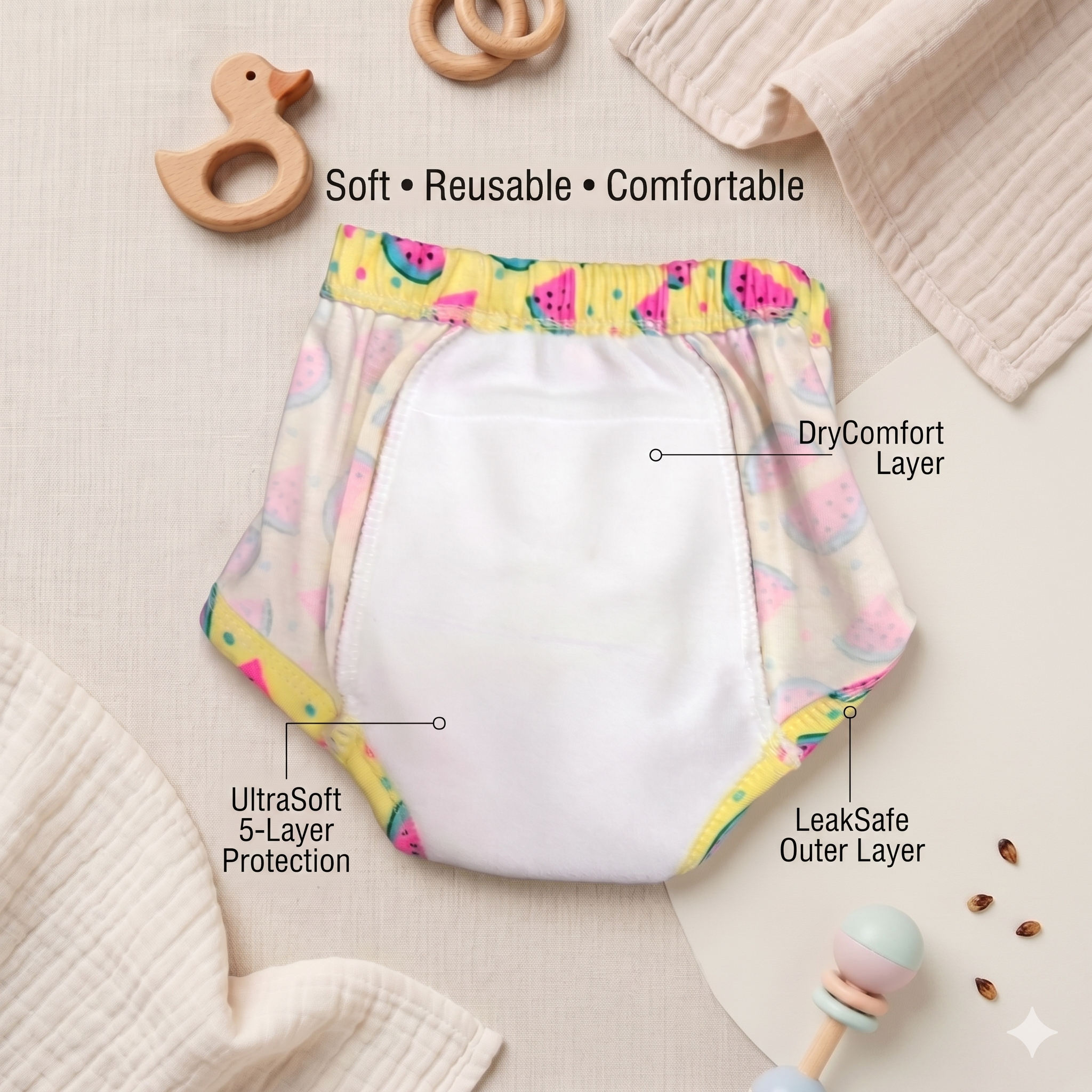 V-Cut Padded Underwear – Pack of 3 Mixed Designs