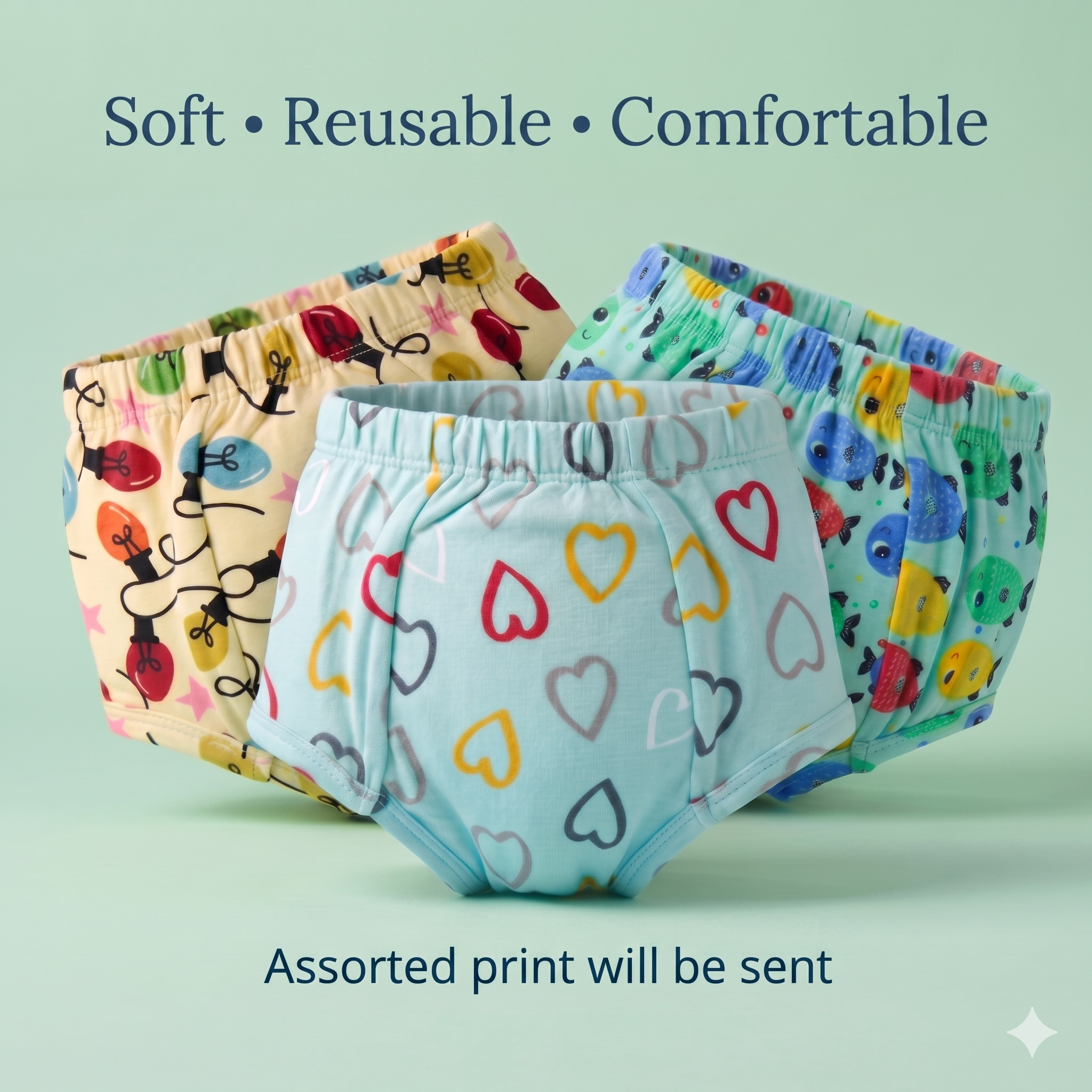 V-Cut Padded Underwear – Pack of 3 Mixed Designs