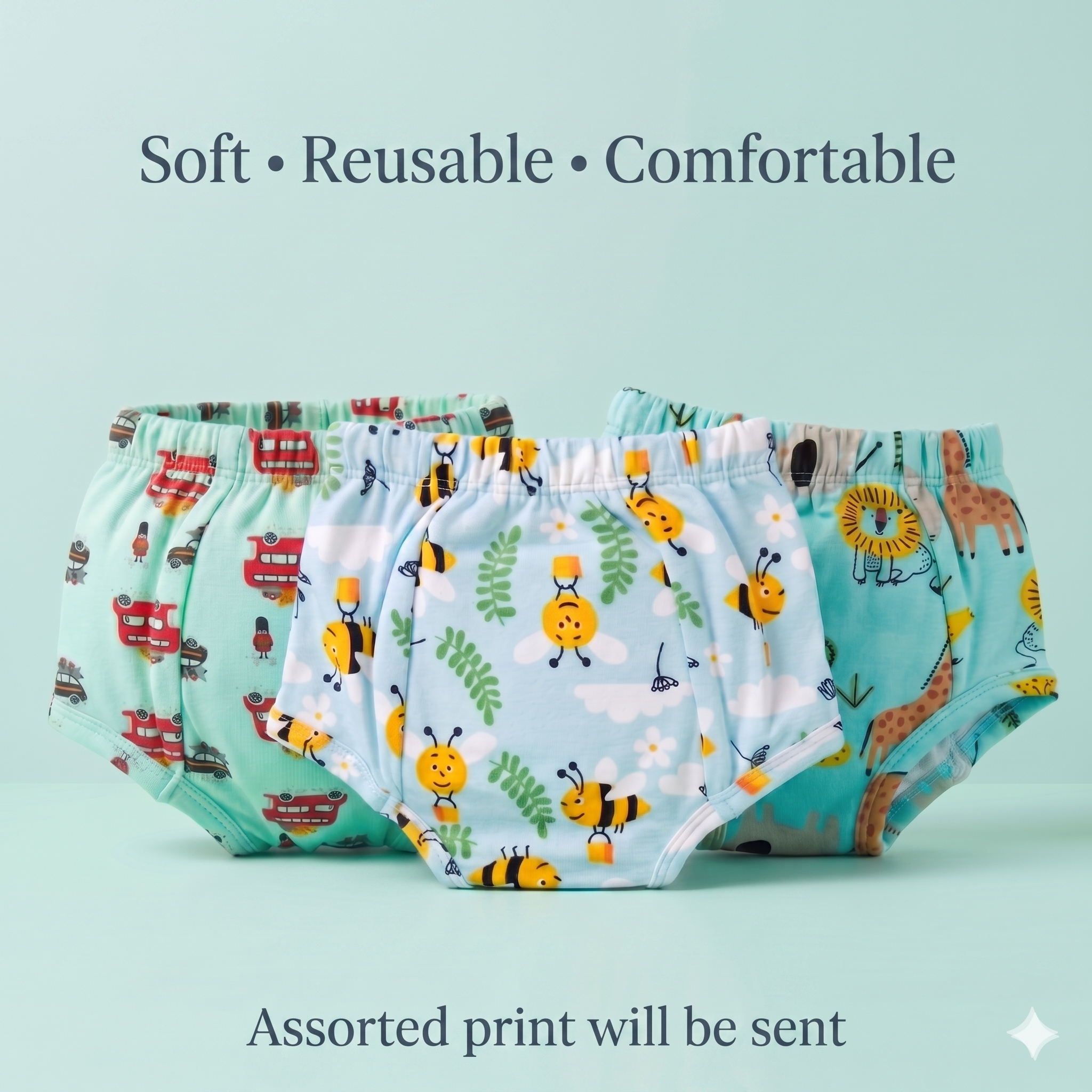V-Cut Padded Underwear – Pack of 3 Mixed Designs