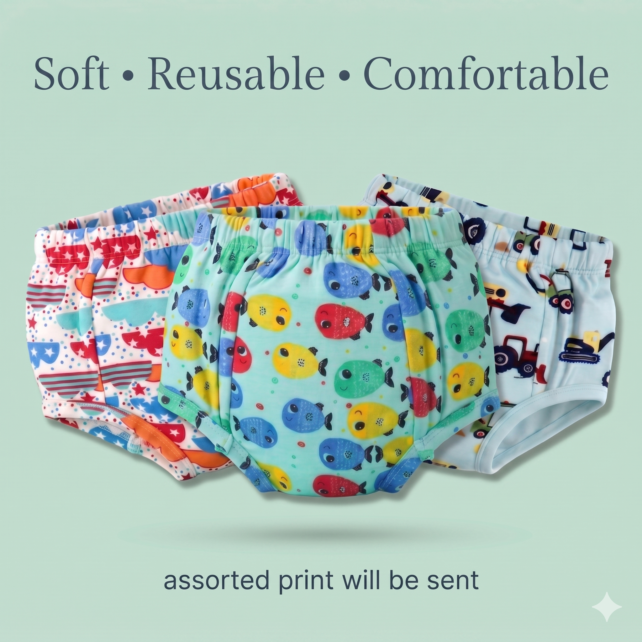 V-Cut Padded Underwear – Pack of 3 Mixed Designs