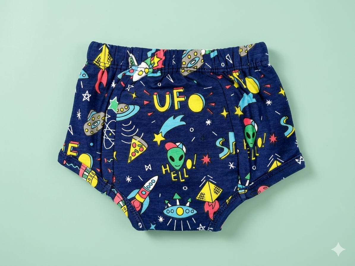 Padded Underwear - Dark Blue Alien