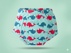 Padded Underwear - Blue Whale