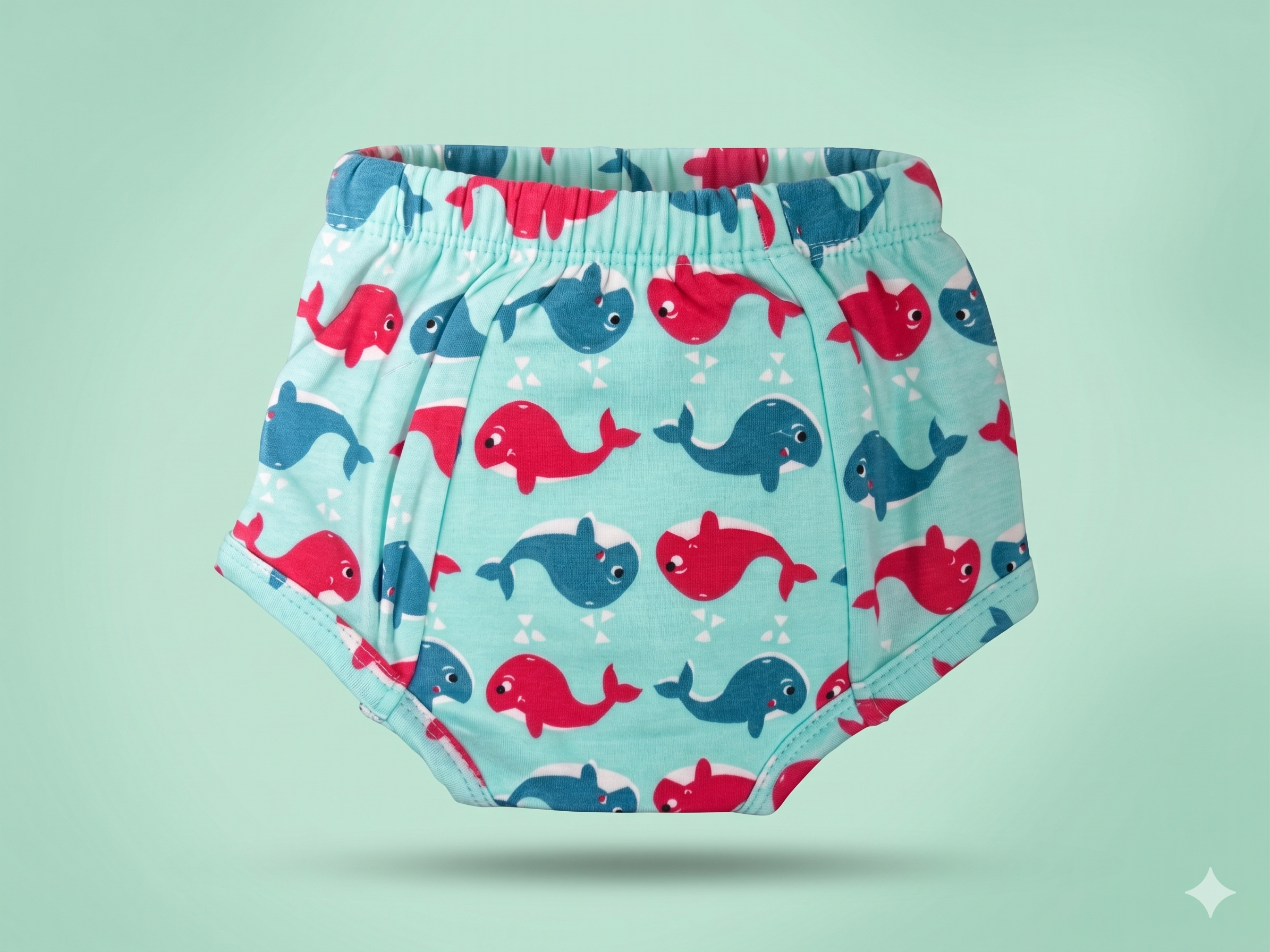 Padded Underwear - Blue Whale