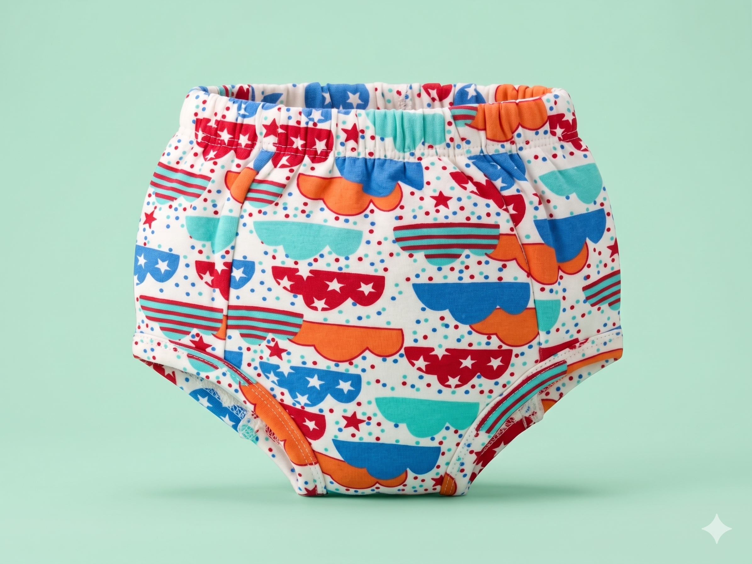 Padded Underwear - White Clouds