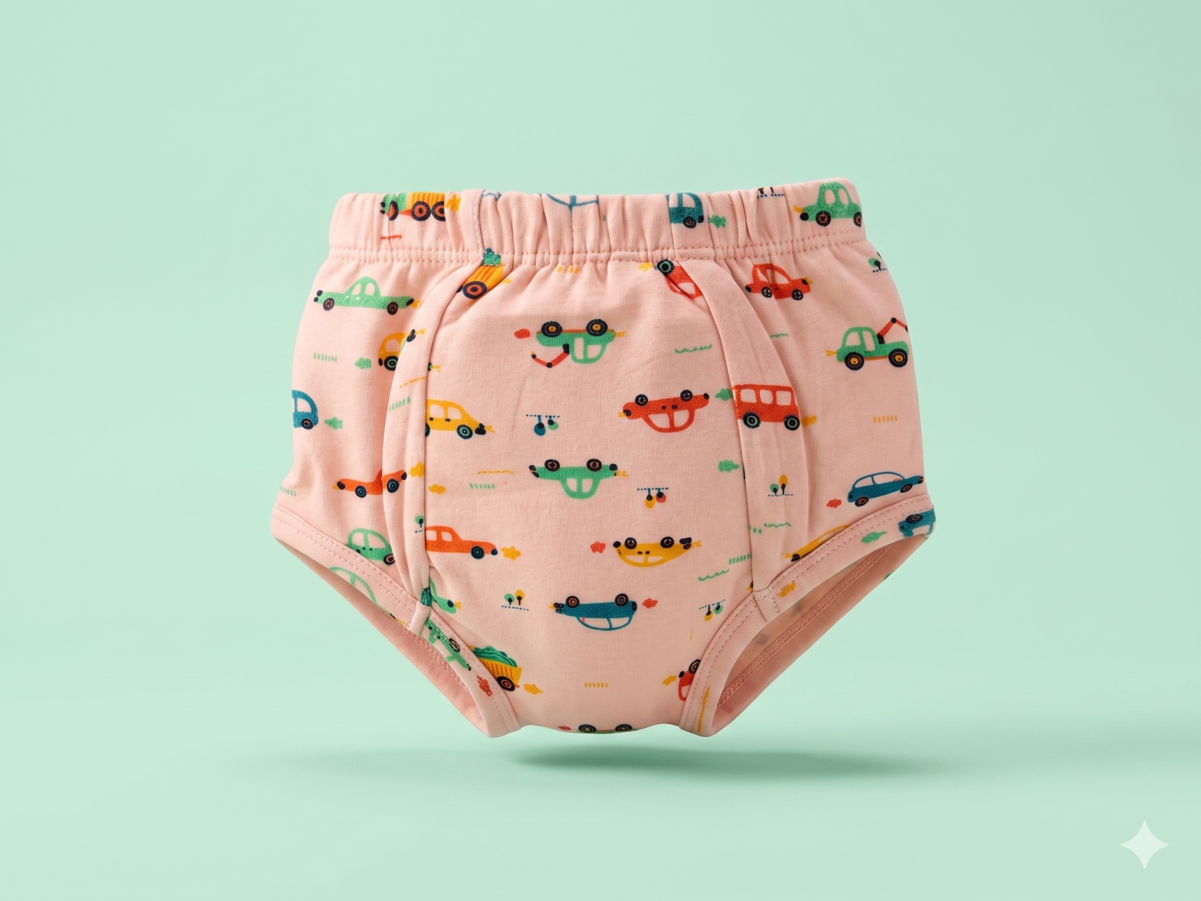 Padded Underwear - Pink Cars