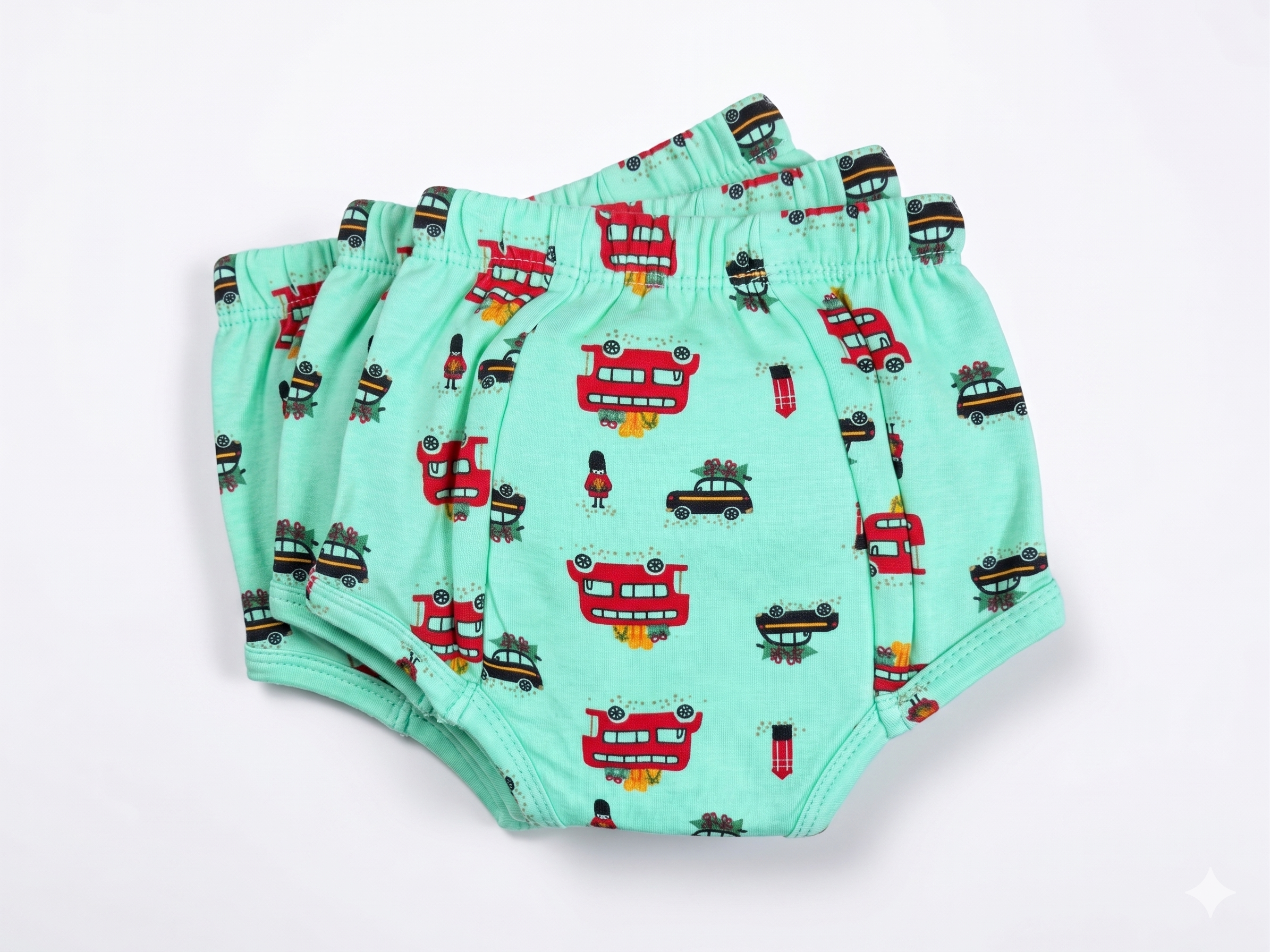Padded Underwear - Green Bus Car
