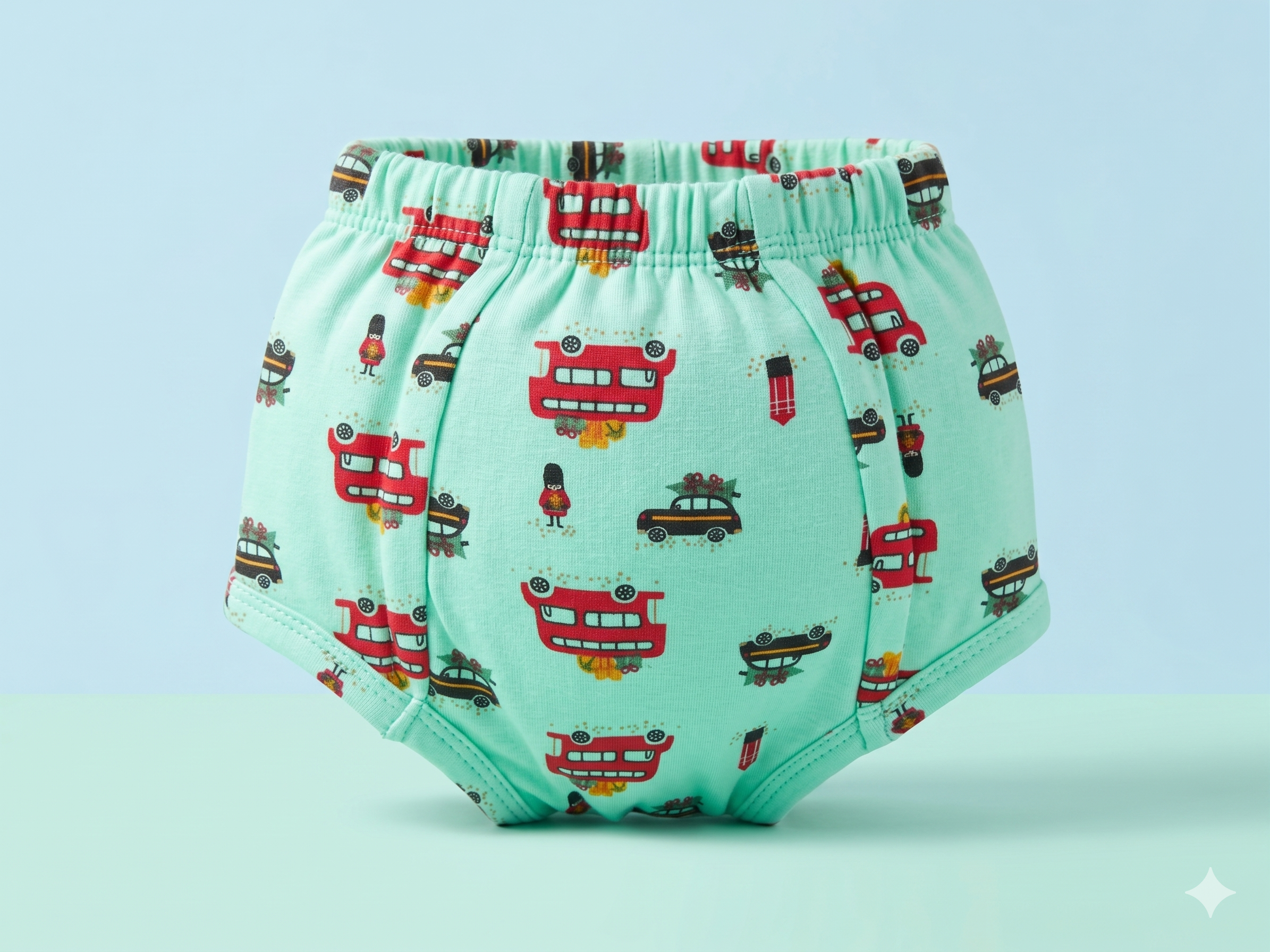 Padded Underwear - Green Bus Car