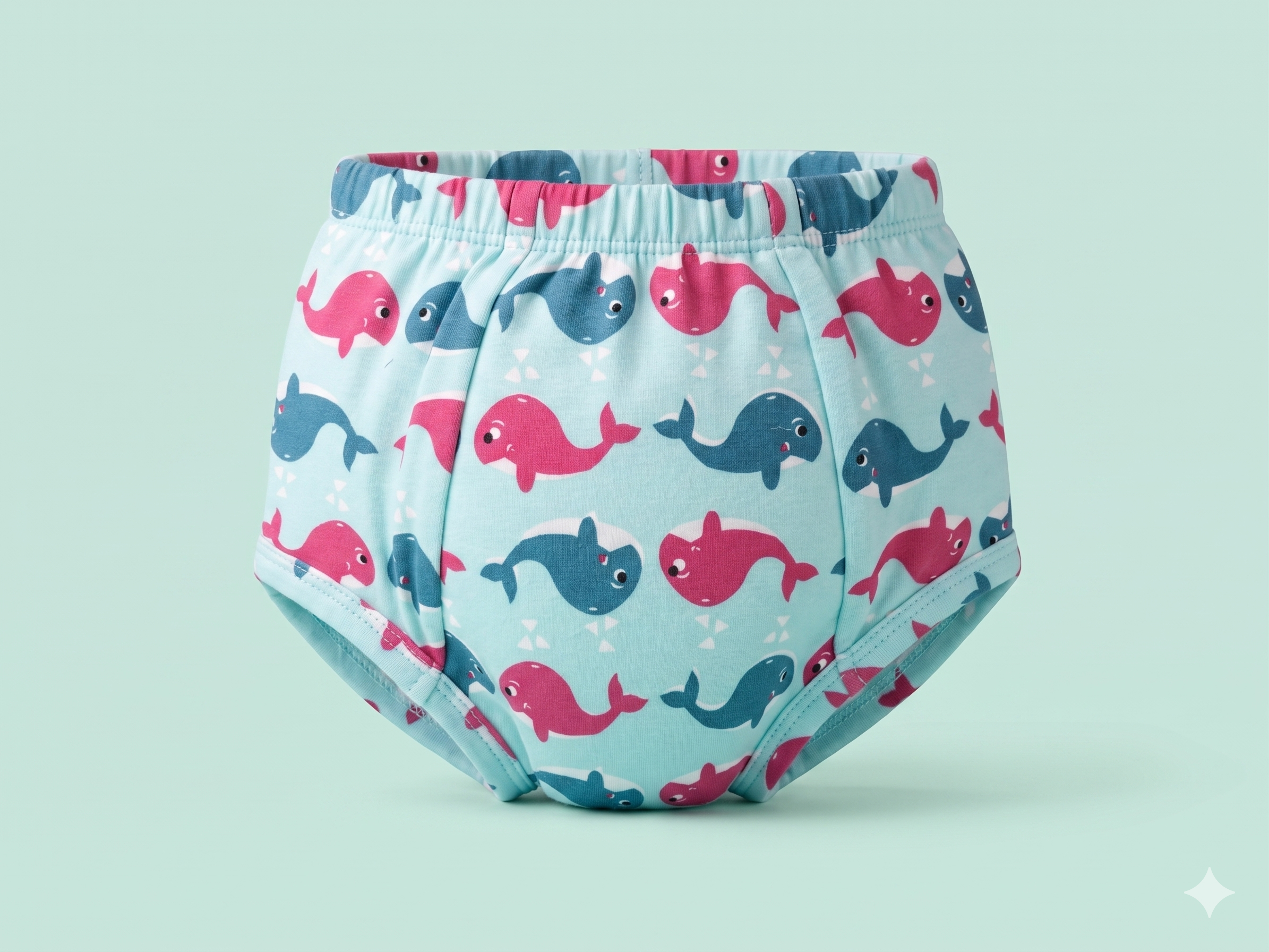 Padded Underwear - Blue Whale
