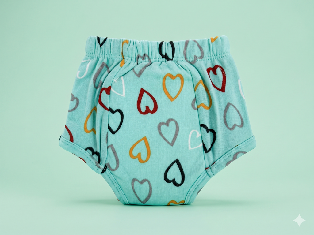 Padded Underwear - Blue Heart