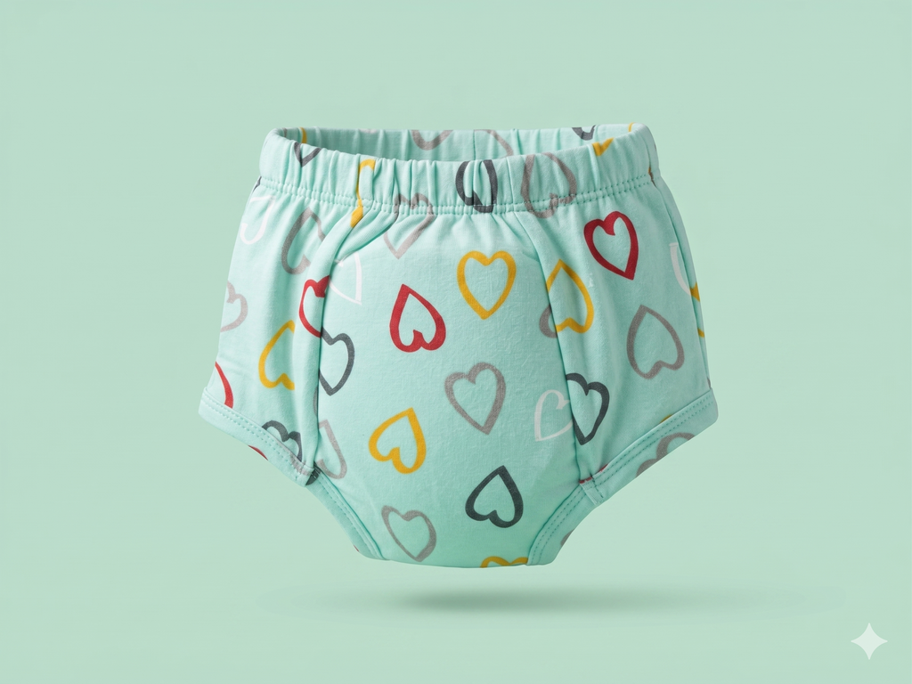 Padded Underwear - Blue Heart