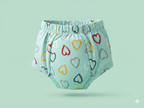 Padded Underwear - Blue Heart