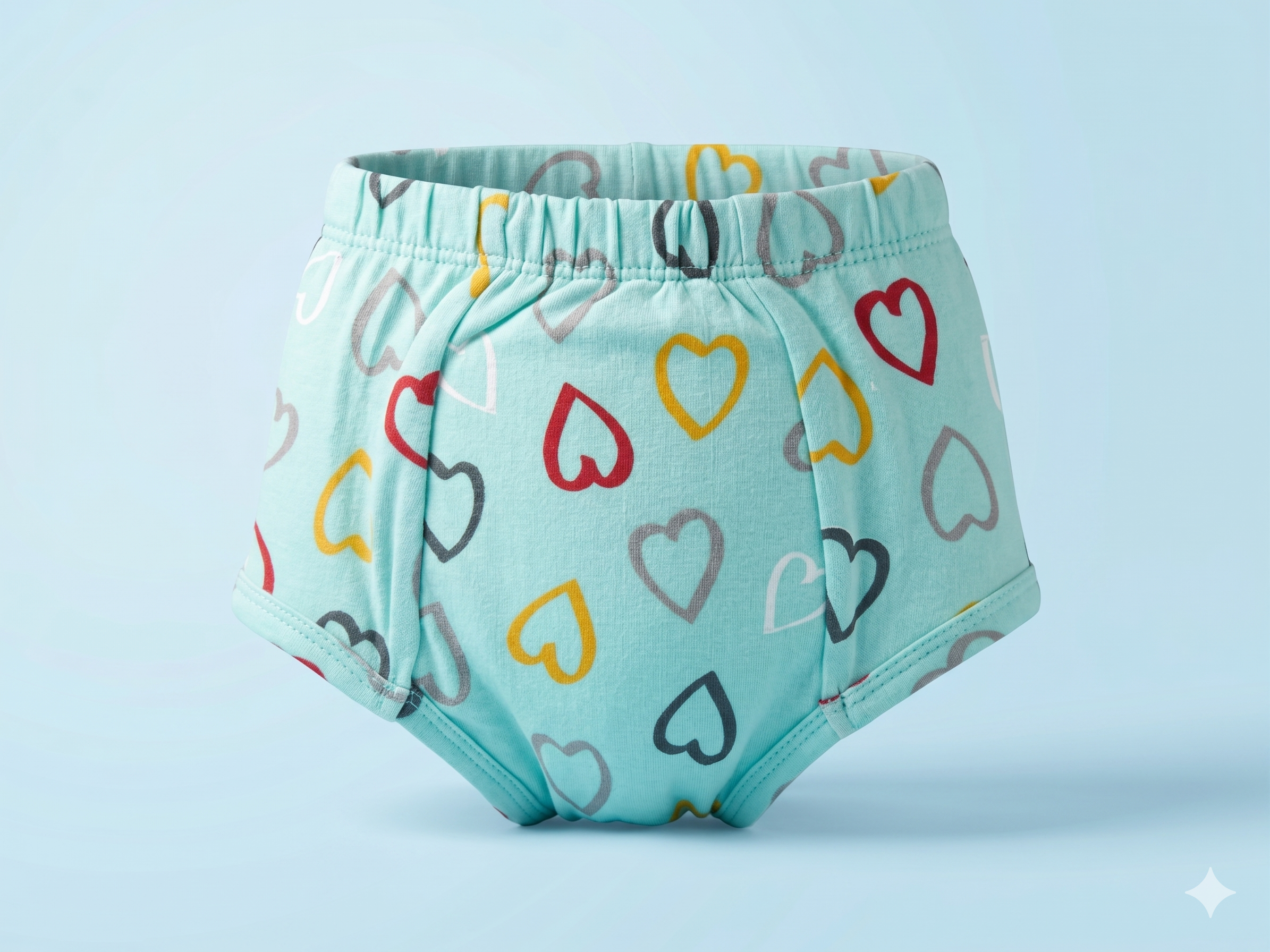 Padded Underwear - Blue Heart